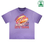 Not today God of Love Printed Dirty Wash T-Shirt 230G Multicolor Loose Trendy Fashionable 100%Cotton Short Sleeve Top