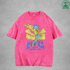 Deity American Retro 230G Washed T-Shirt Available in Multiple Colors Fashionable Pure Cotton Short Sleeve