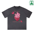 You Have a Beautiful Printed Dirty Wash T-Shirt 230G Multicolor Loose Trendy Fashionable 100%Cotton Short Sleeve Top
