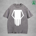 MinimalistInterest Printed Washed T-Shirt 230G Loose Trendy Fashionable 100%Cotton Short Sleeve Top