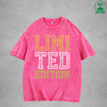 Limi Ted Edition Interest Printed Washed T-Shirt 230G Multicolor Loose Trendy Fashionable Cotton Short Sleeve Top