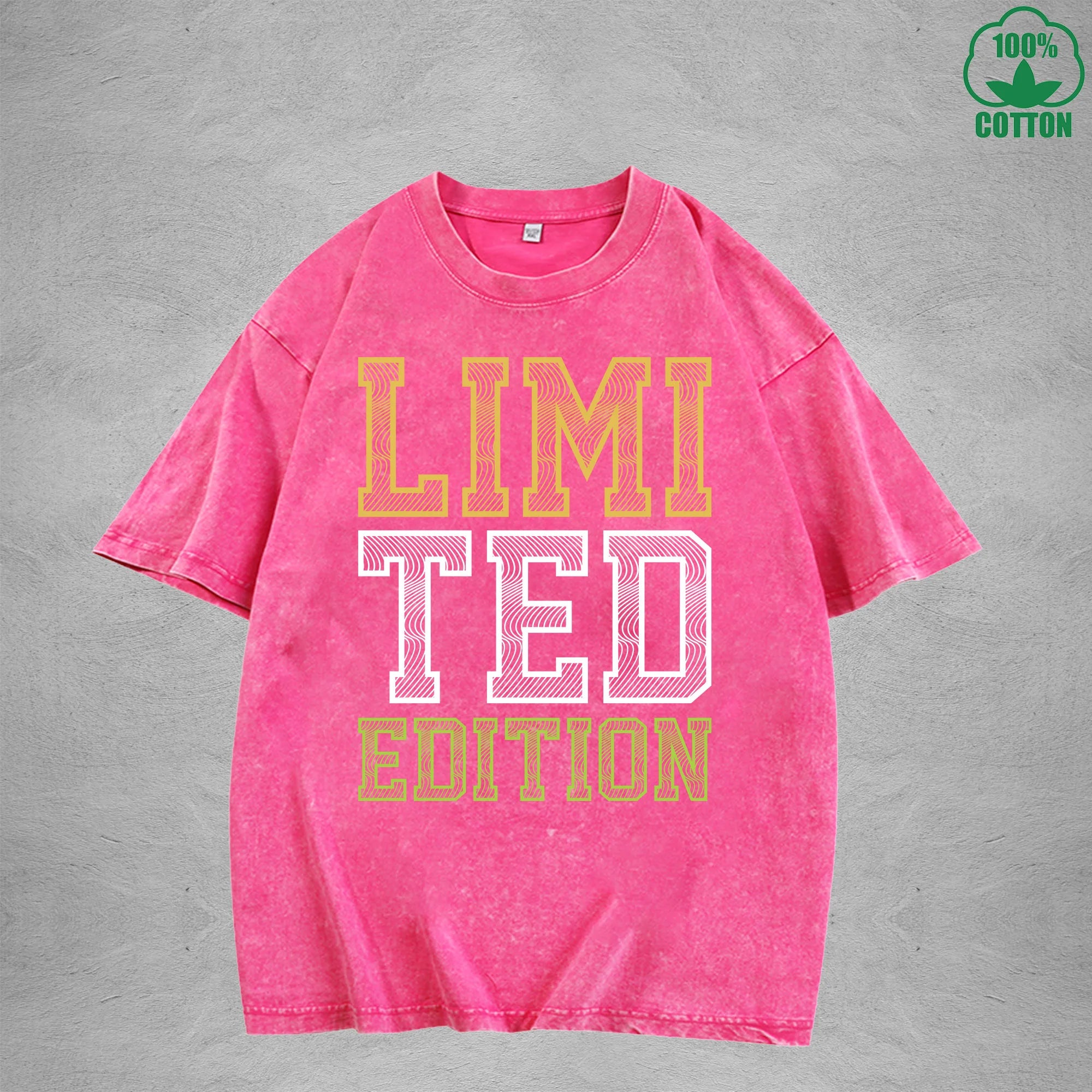 Limi Ted Edition Interest Printed Washed T-Shirt 230G Multicolor Loose Trendy Fashionable Cotton Short Sleeve Top