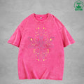 Mecha Style American Retro 230G Washed T-Shirt Available in Multiple Colors Fashionable Pure Cotton Short Sleeve