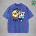 Youre My EverythingInterest Printed Washed T-Shirt 230G Loose Trendy Fashionable 100%Cotton Short Sleeve Top