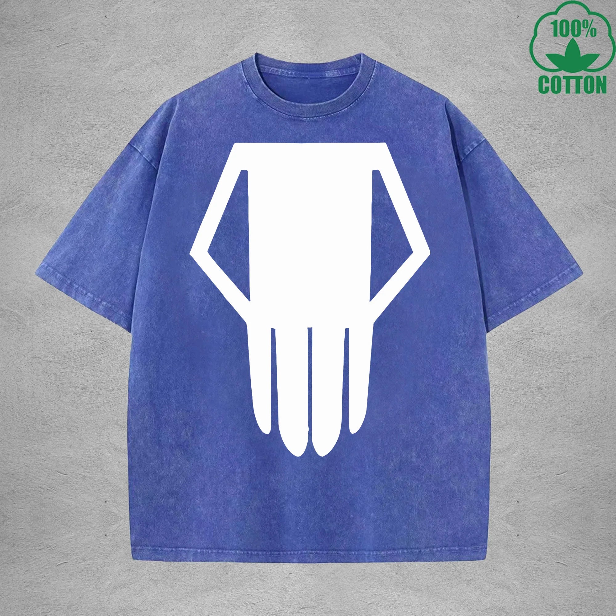 MinimalistInterest Printed Washed T-Shirt 230G Loose Trendy Fashionable 100%Cotton Short Sleeve Top