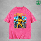 LabrazillaInterest Printed Washed T-Shirt 230G Loose Trendy Fashionable 100%Cotton Short Sleeve Top
