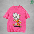 Dog GOKUInterest Printed Washed T-Shirt 230G Loose Trendy Fashionable 100%Cotton Short Sleeve Top