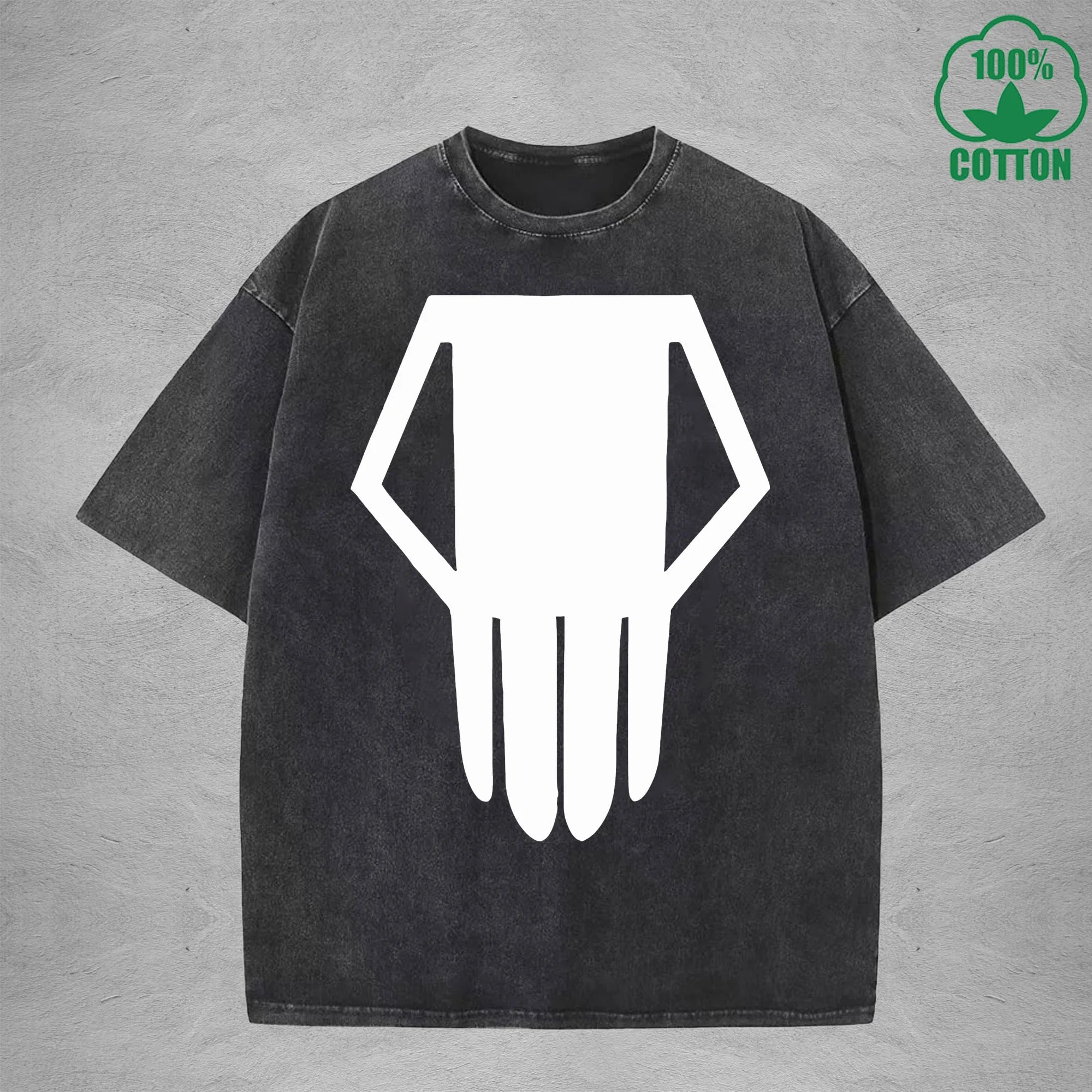 MinimalistInterest Printed Washed T-Shirt 230G Loose Trendy Fashionable 100%Cotton Short Sleeve Top